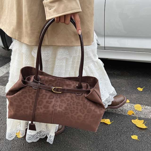 Casual Large Capacity Leopard Print Shoulder Bag