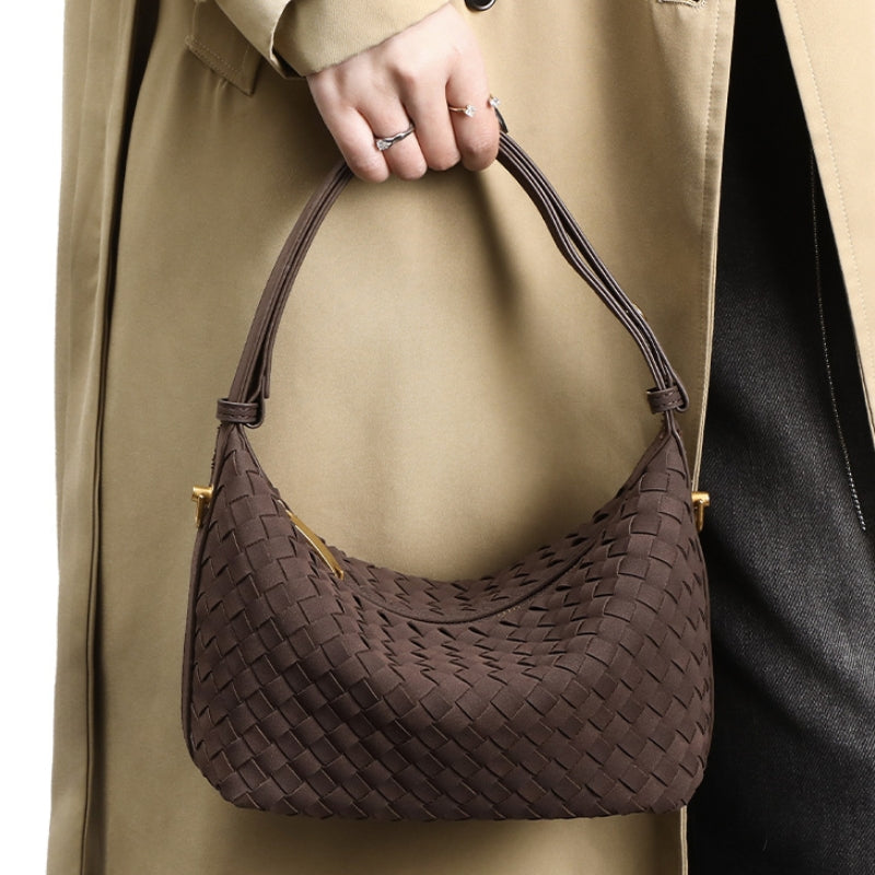 Women's Chic Intricate Woven Accent Handbag
