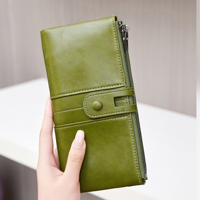 Sage Slimline Clutch RFID Wallet