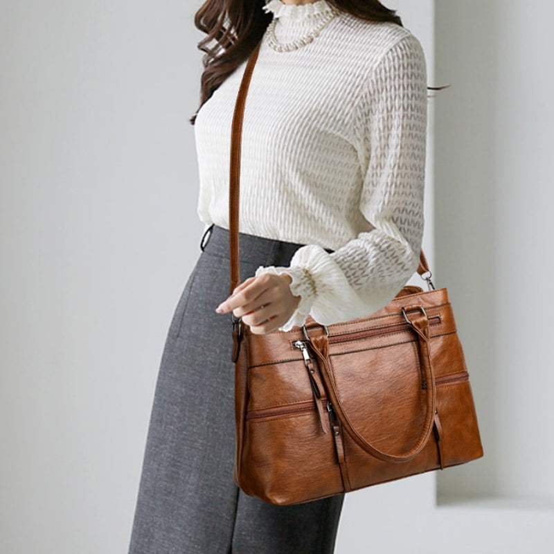 Women's New Temperament versatile Multi Pocket Shoulder Bag