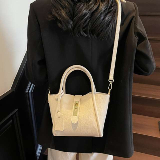 Minimalist Taupe Bucket Handbag