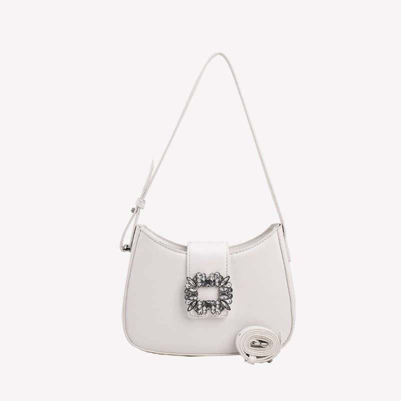 Metallic Buckle Shoulder Bag