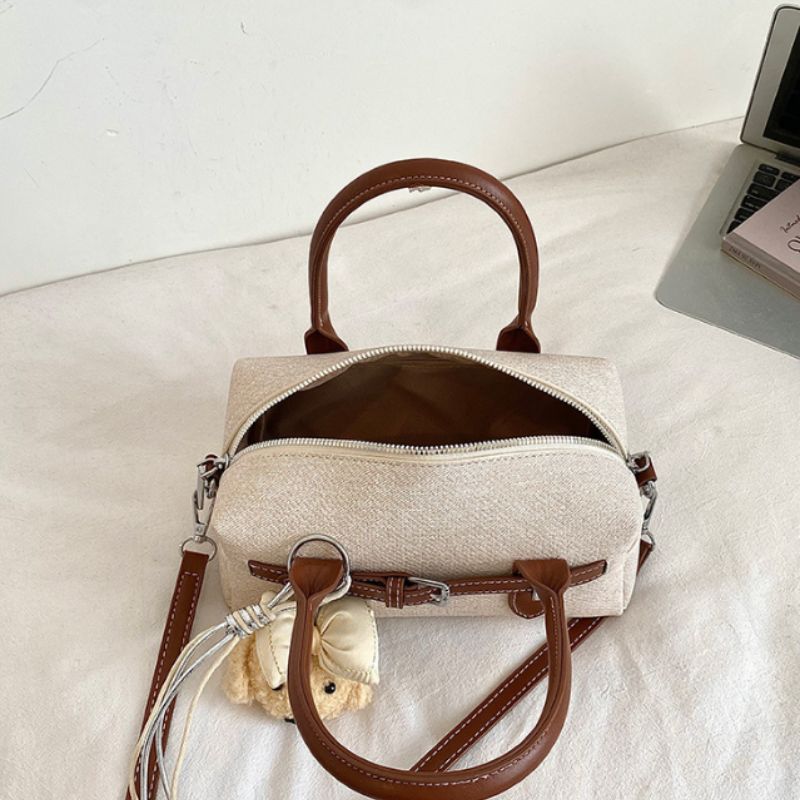 Denim Structured Commuter Handbag