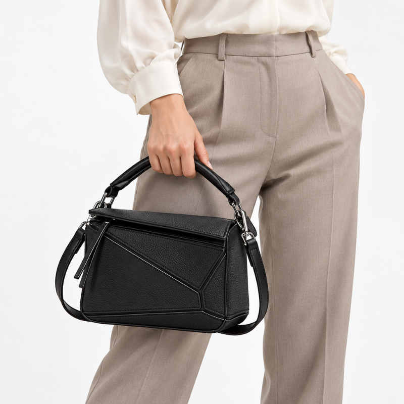 Arden Geometric Panel Structured Handbag