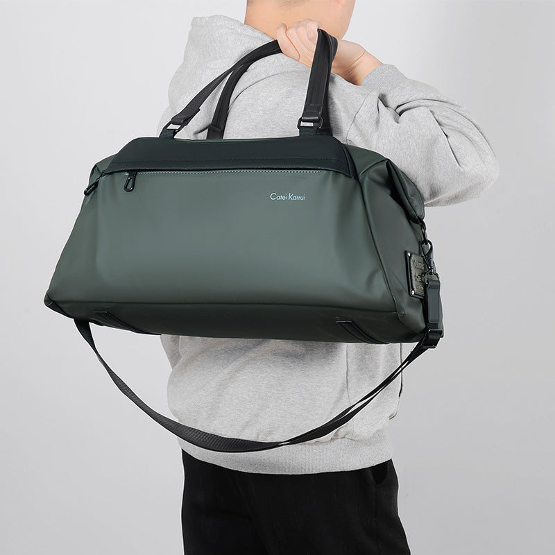 CateiKarrui Large Capacity Men's Polyester Travel Duffle Bag