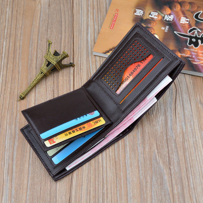 Large Capacity Men's Fashion Plaid  Wallet