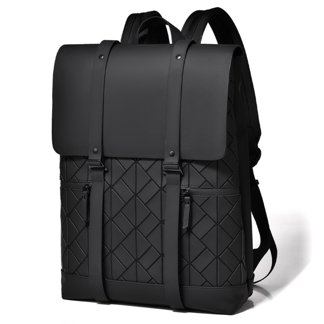 Rhombus Style Polyester Travel Commuter Laptop Backpack