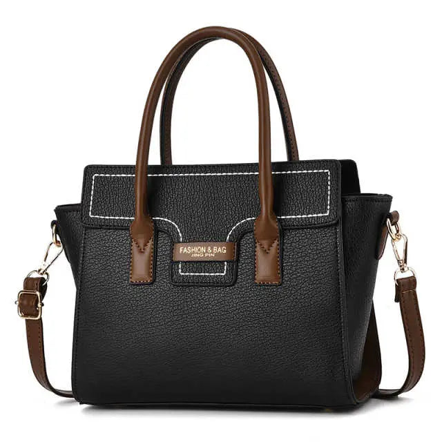 High-End Color Block Handbag