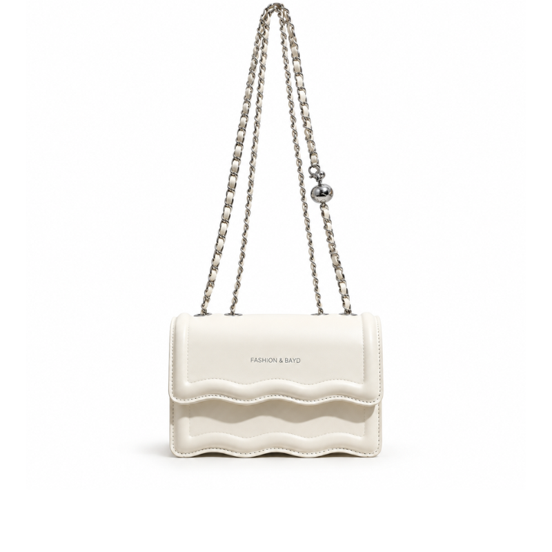 Elegant Wave Edge Chain Shoulder Bag