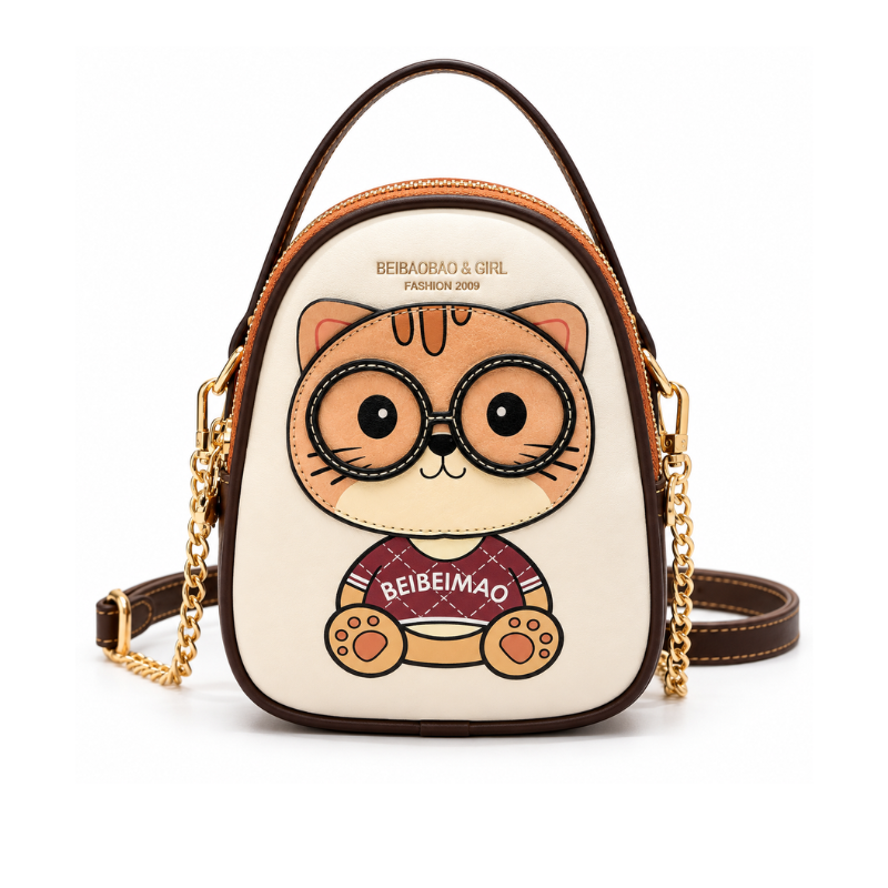 Cute Multi-Layer Cat Crossbody Bag