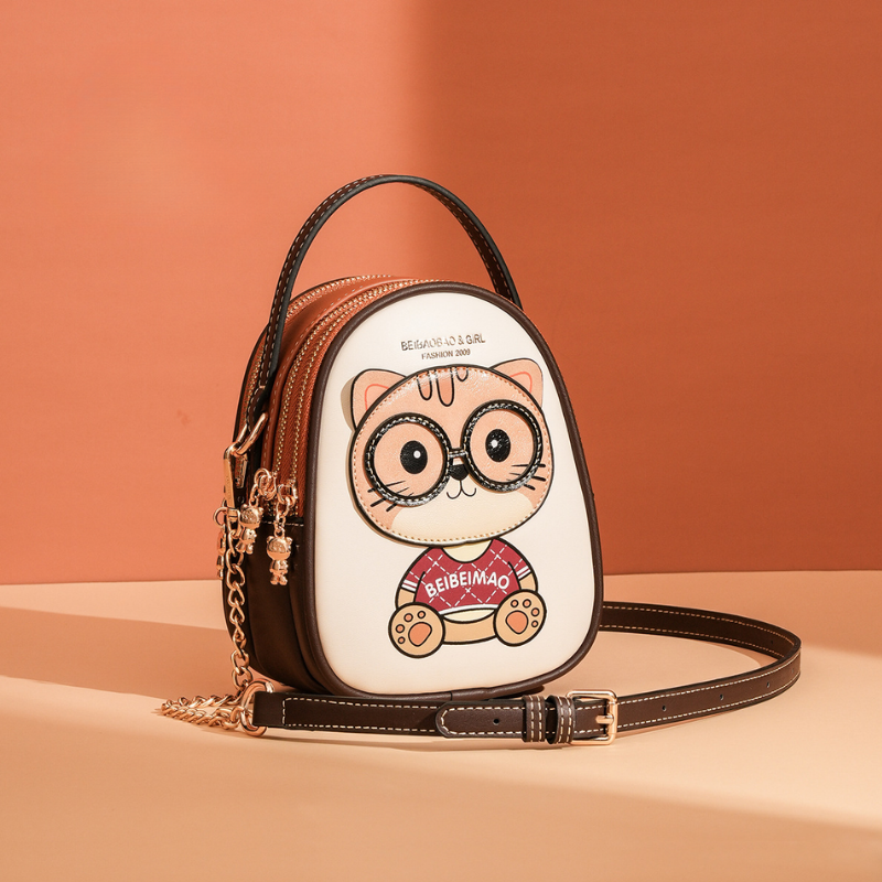 Cute Multi-Layer Cat Crossbody Bag