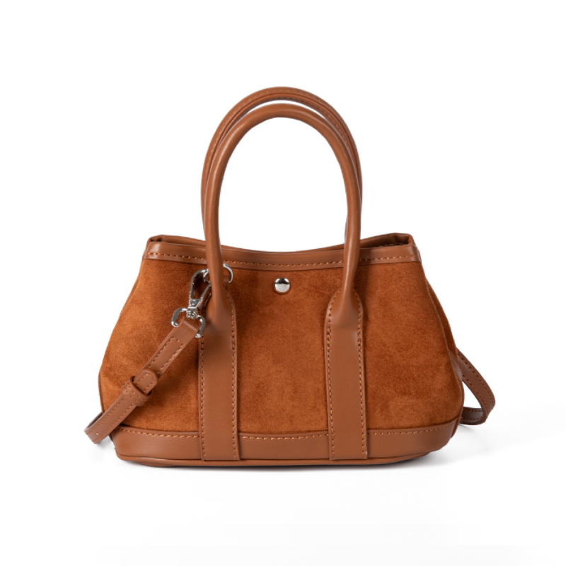 Noir Suede Garden Handbag