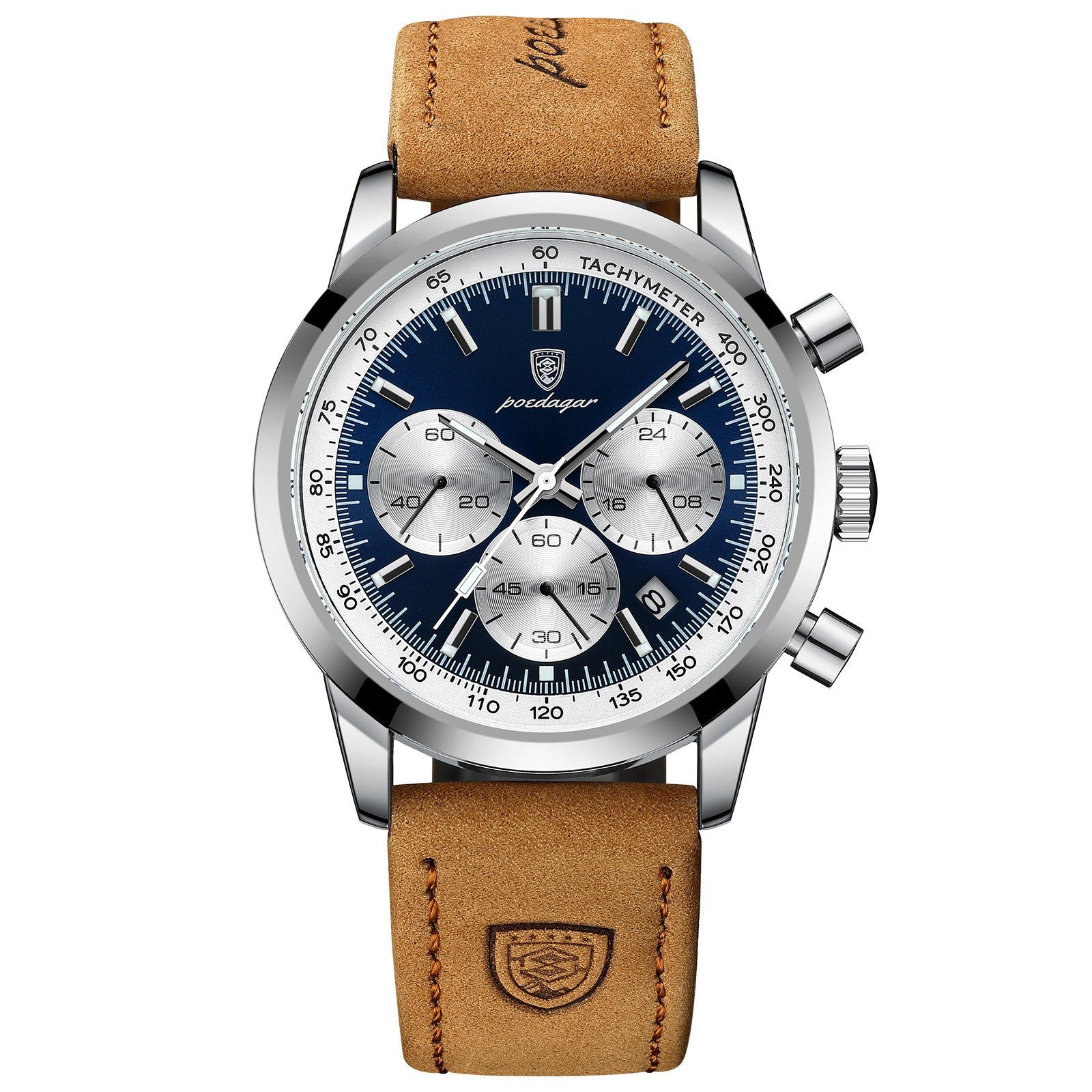 Classic Leather Strap Multifunction Men's Quartz Watch