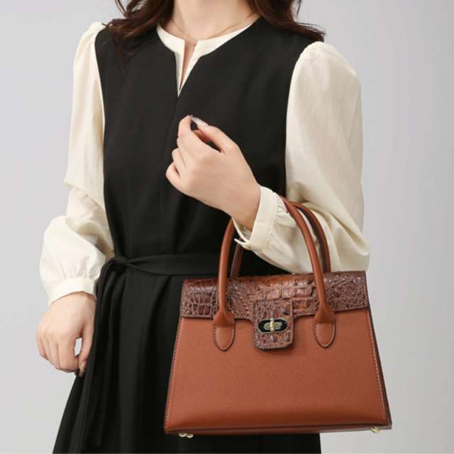 Sophisticated Embossed Top Handle Handbag
