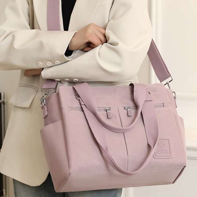 Minimal Shoulder Bag with Zip Pockets