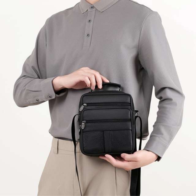 Multi zip sections Men Crossbody Bag