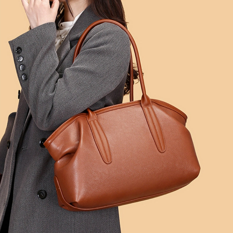 Suede Origami Tapered Shoulder Bag