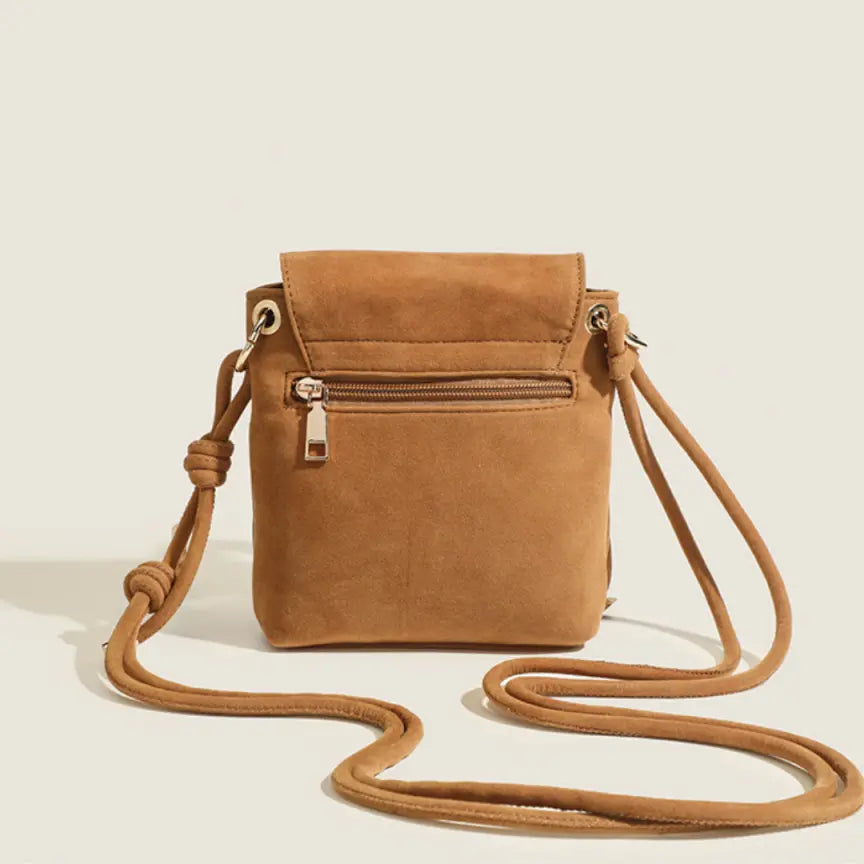 Retro Suede Tassel Crossbody Bag