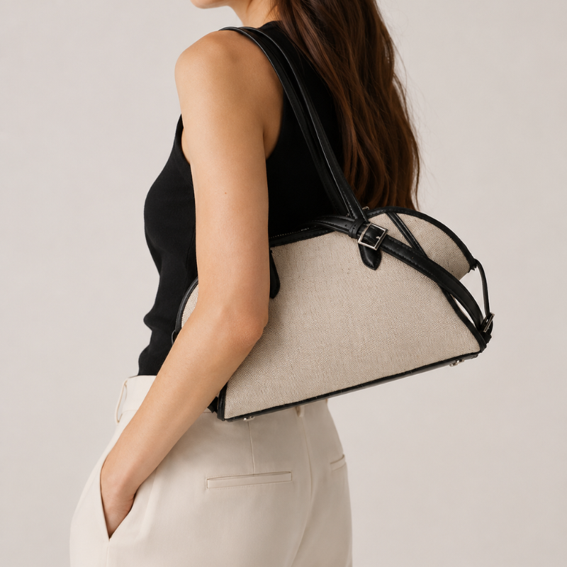 Arden Suede Boston Handbag
