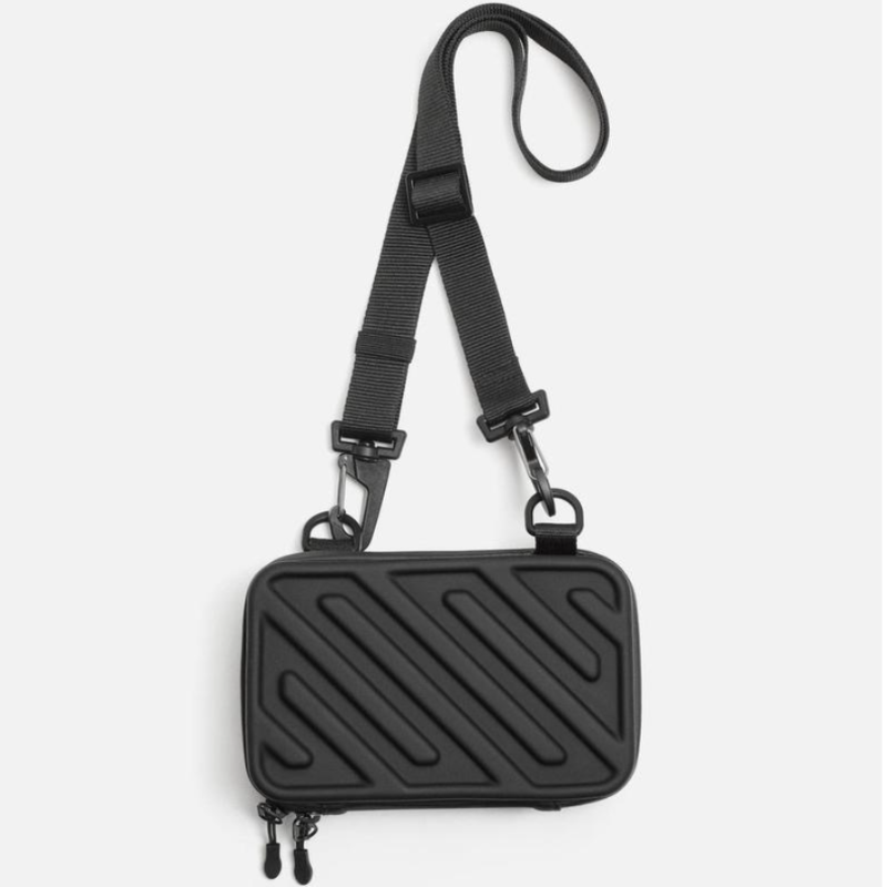 Onyx Frame Men’s Box Crossbody Bag