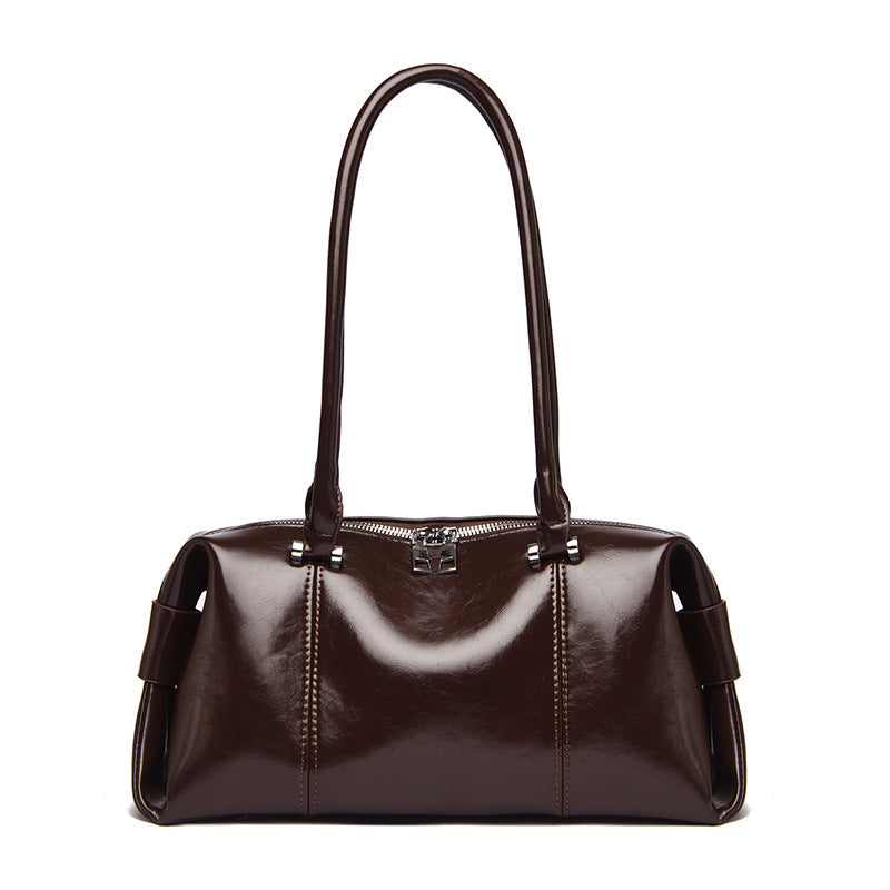 Black Gloss Bowling Shoulder Bag