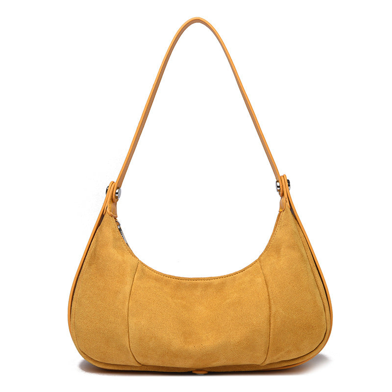 Retro Suede Shoulder Bag