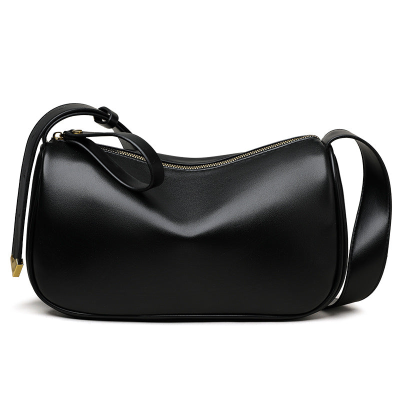 Retro Soft Leather Boston Crossbody Bag