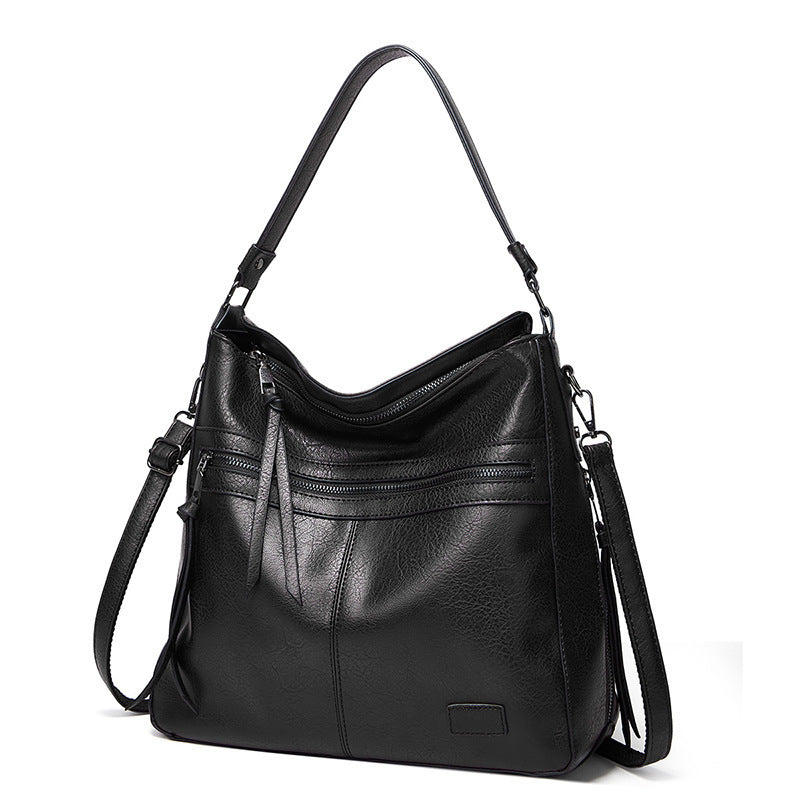 Vintage Multi-Zip Women’s Shoulder Bag