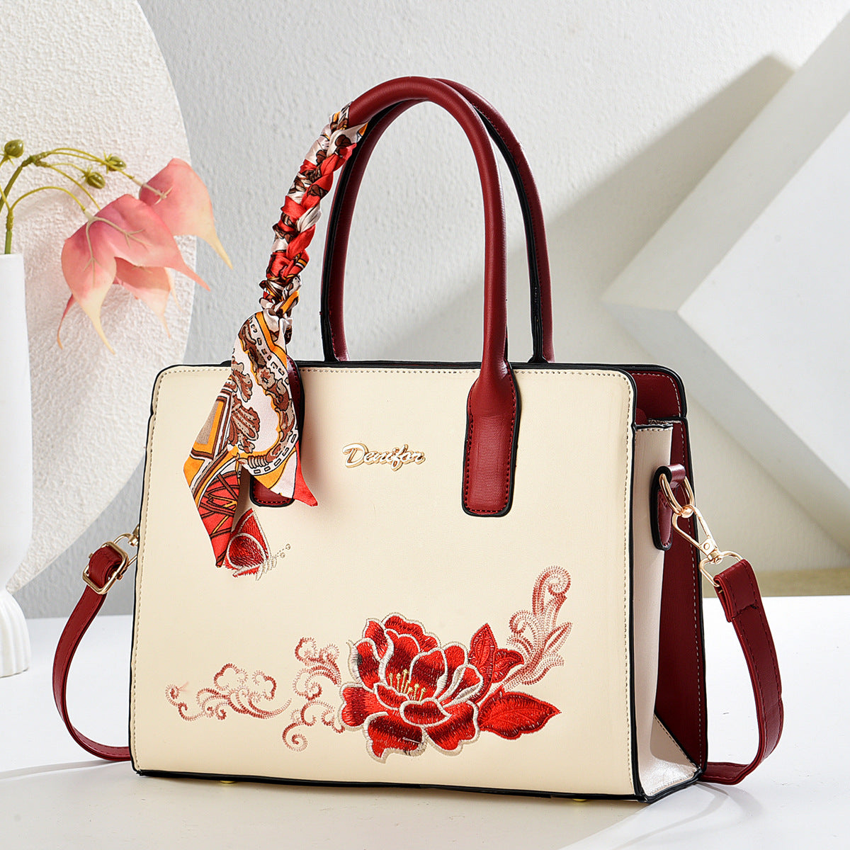 Azure Bloom Shoulder Bag