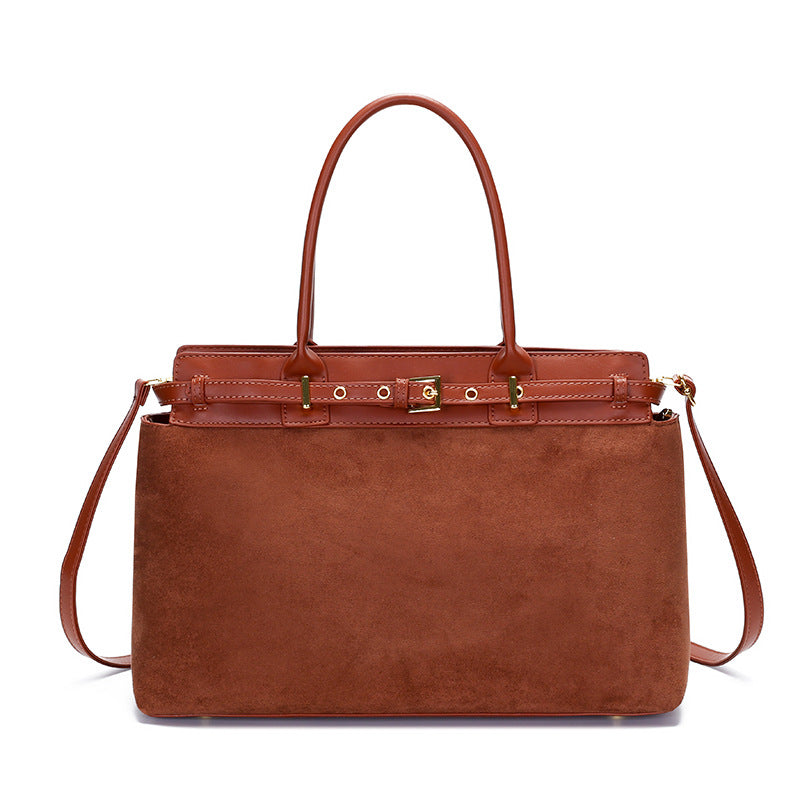 Retro Leather Buckle Handbag