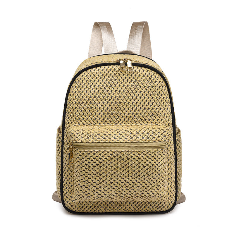 Straw Woven Fashion Backpack