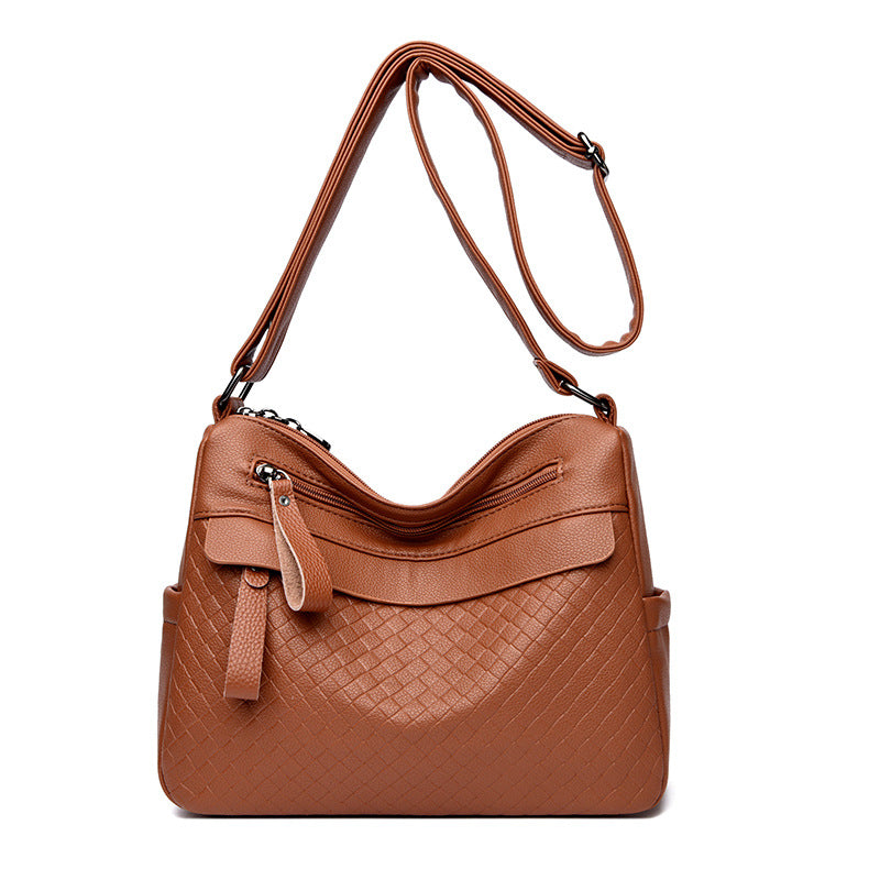 Global Chic Embossed Shoulder Bag