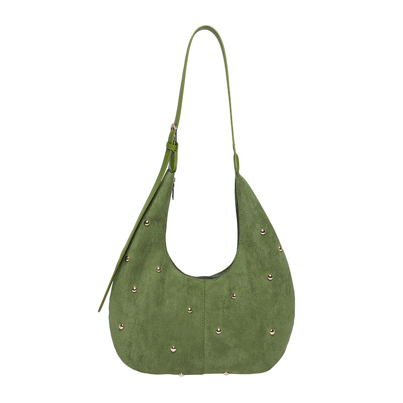 Slouchy Studded Shoulder Bag