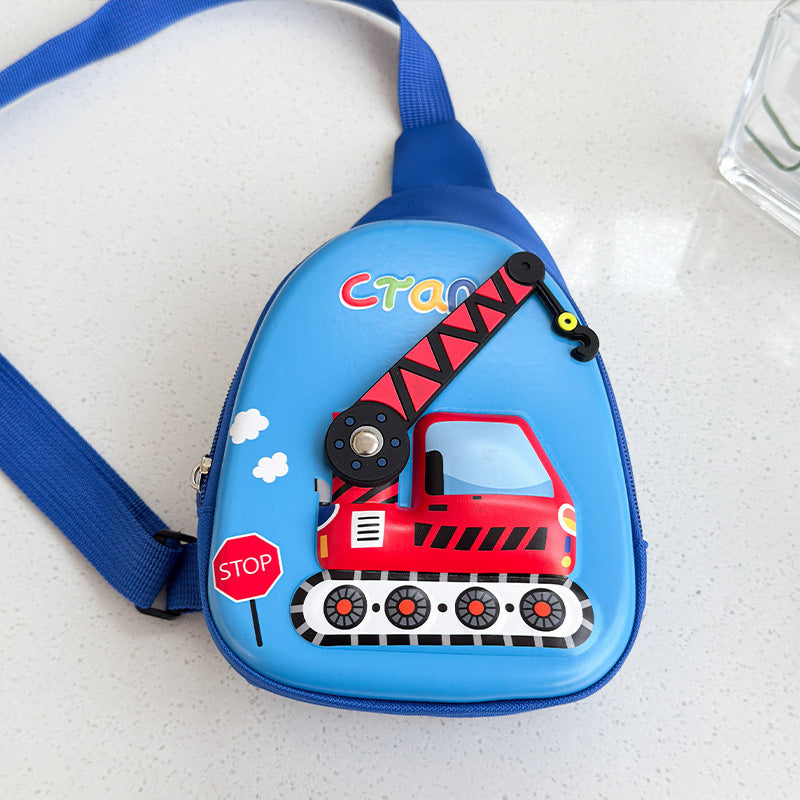 3D Construction Kids Crossbody Bag
