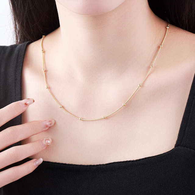Classic Gold-Plated Round Necklace