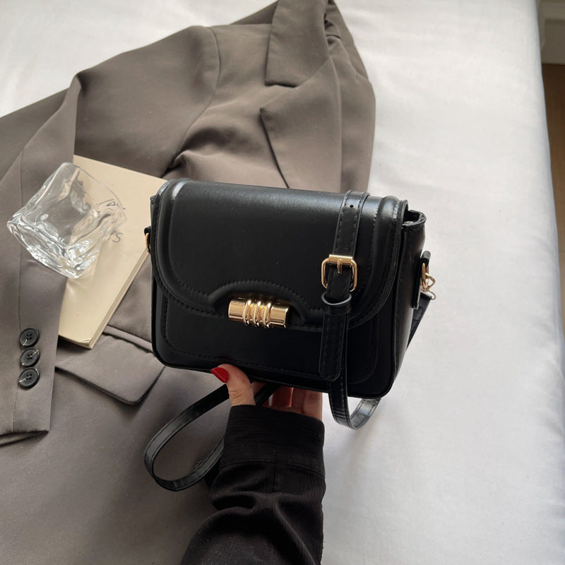Luxe Gold Lock Crossbody Bag