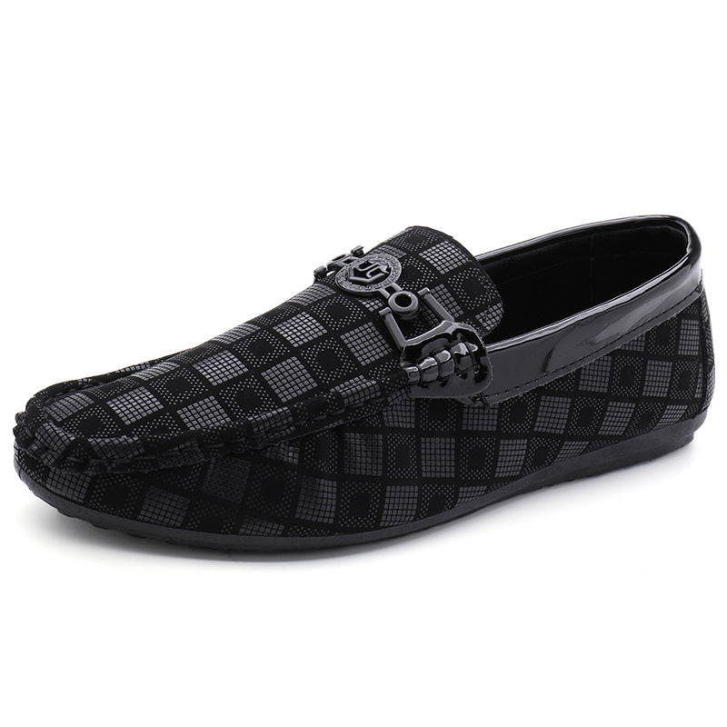 Men's Geometric Pattern Slip On Loafers