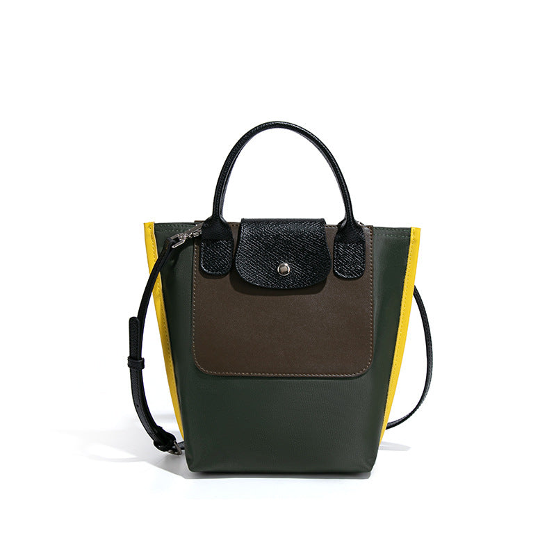 Contrast Frame Convertible Handbag
