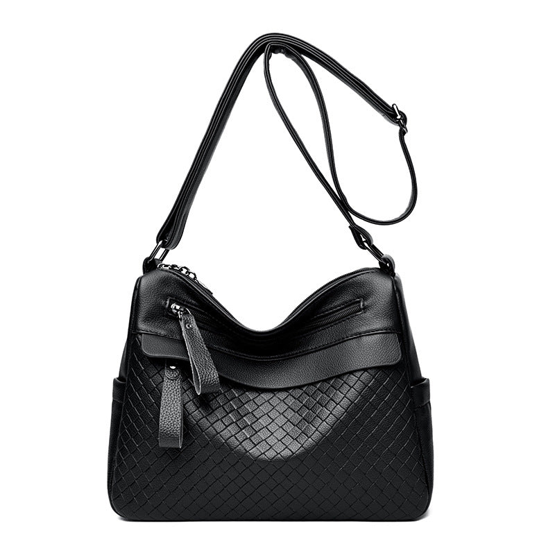 Global Chic Embossed Shoulder Bag