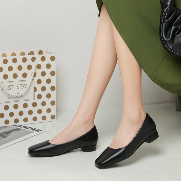 Low Heel Shallow Mouth Commuter Pumps