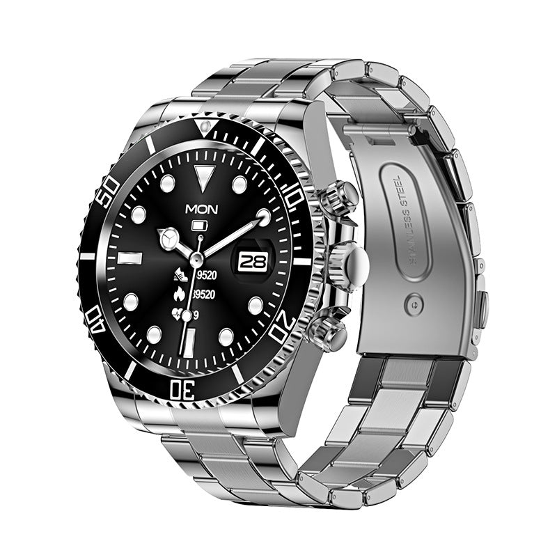 Men's Bluetooth Smart Watch with Rotating Bezel and Health Tracker