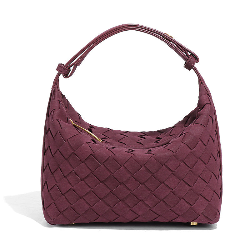 Suede Look Crescent Handbag