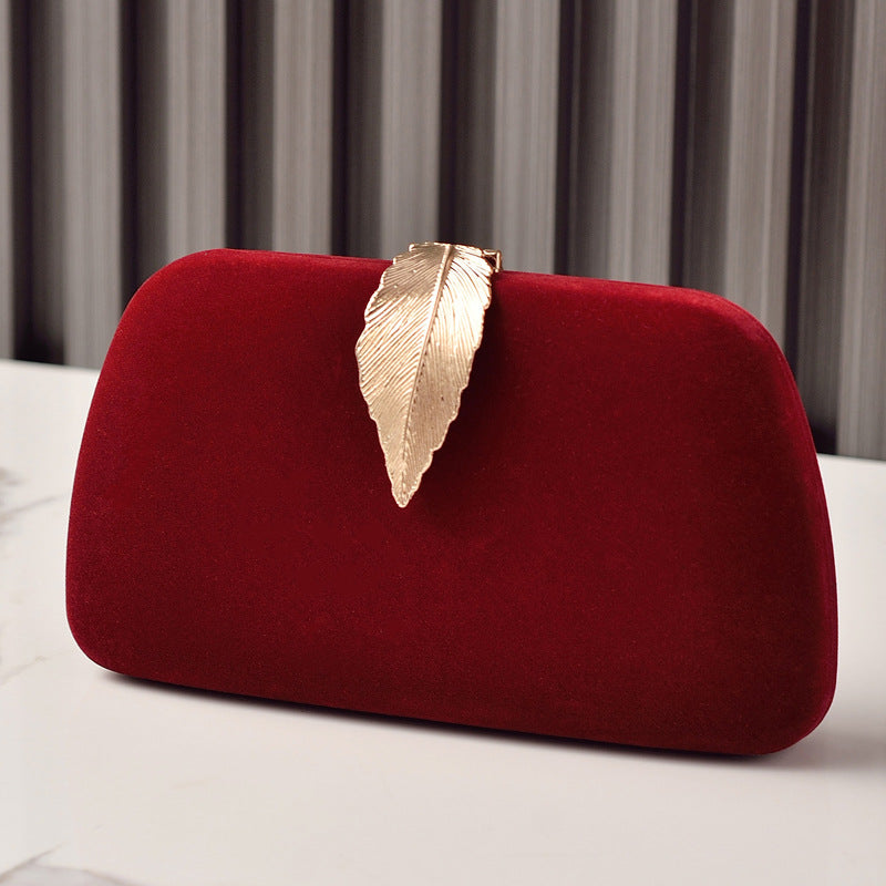 Velvet Leaf Charm Clutch