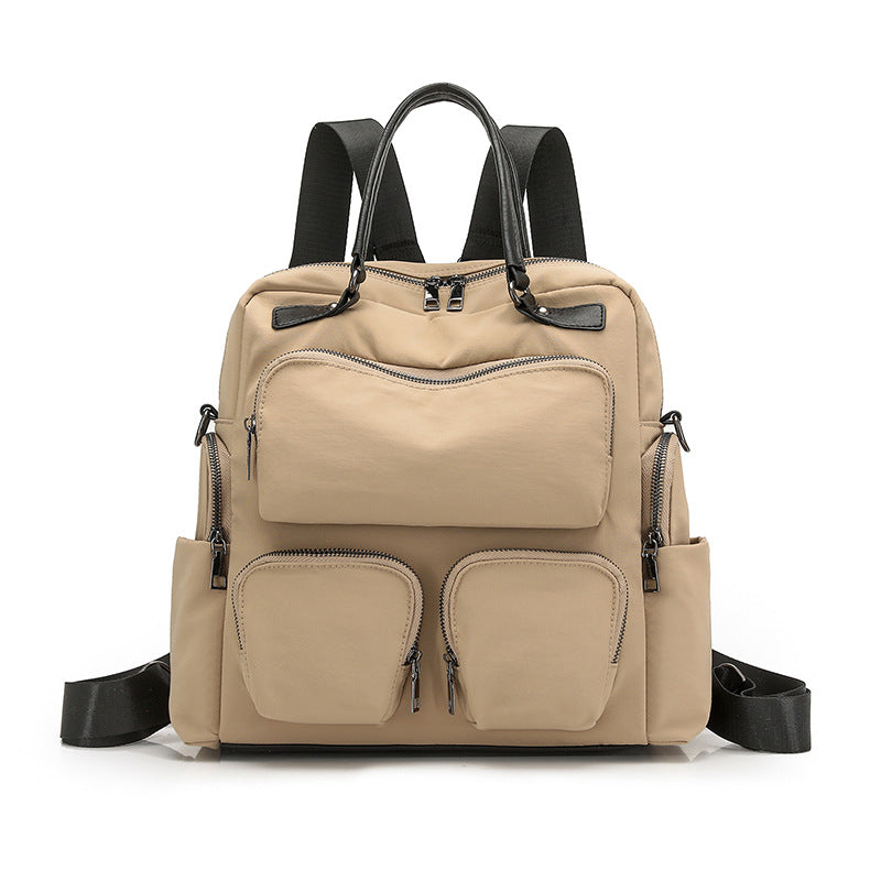 Multi-Pocket Nylon Travel Backpack
