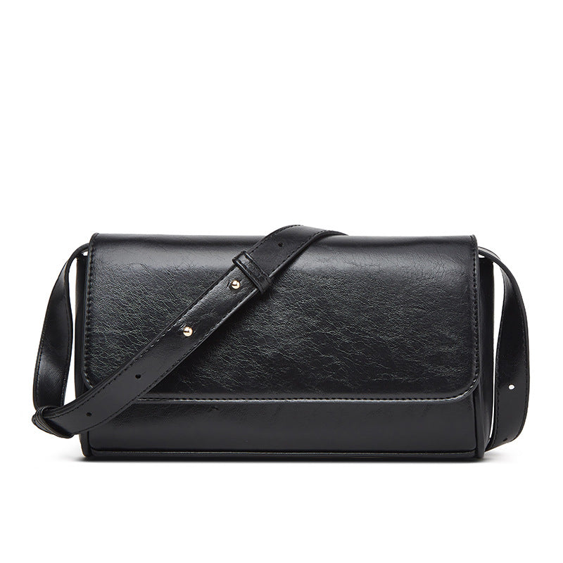 Oil-Waxed Leather Crossbody Bag