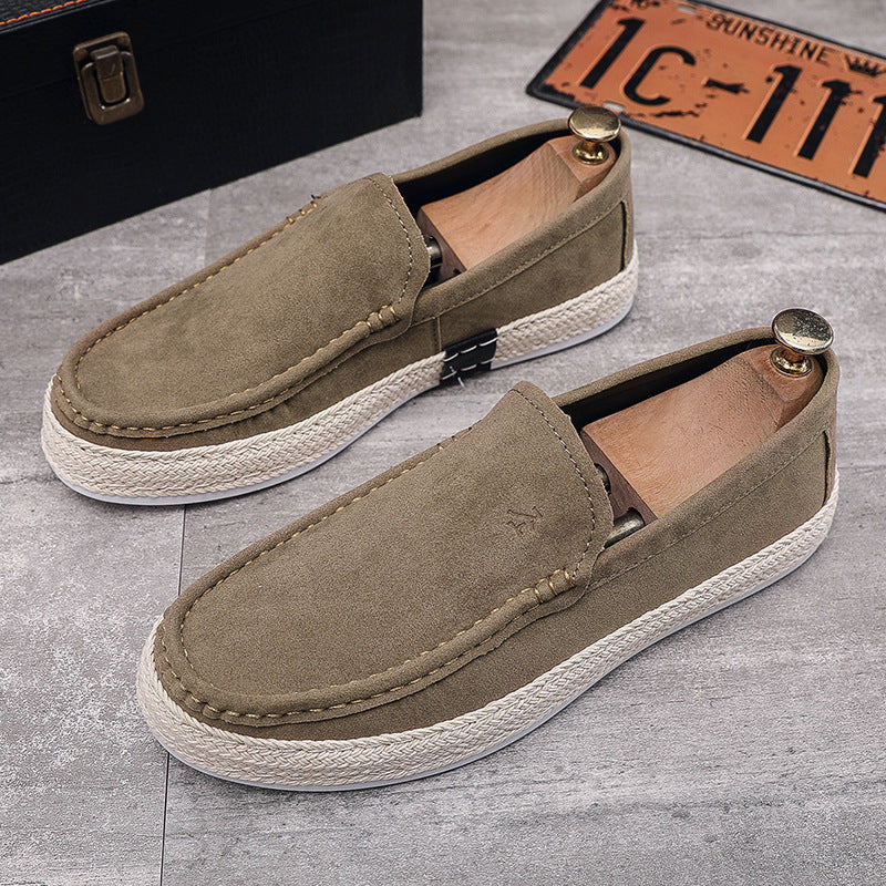 Men's Professional Braided-Sole Canvas Loafers