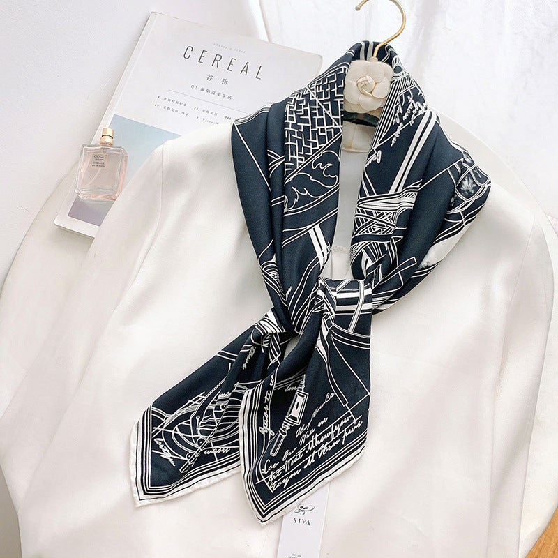 Elegant Large Silk Scraf For Women