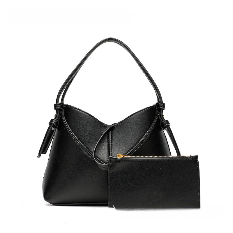 V-Curve Textured Handbag