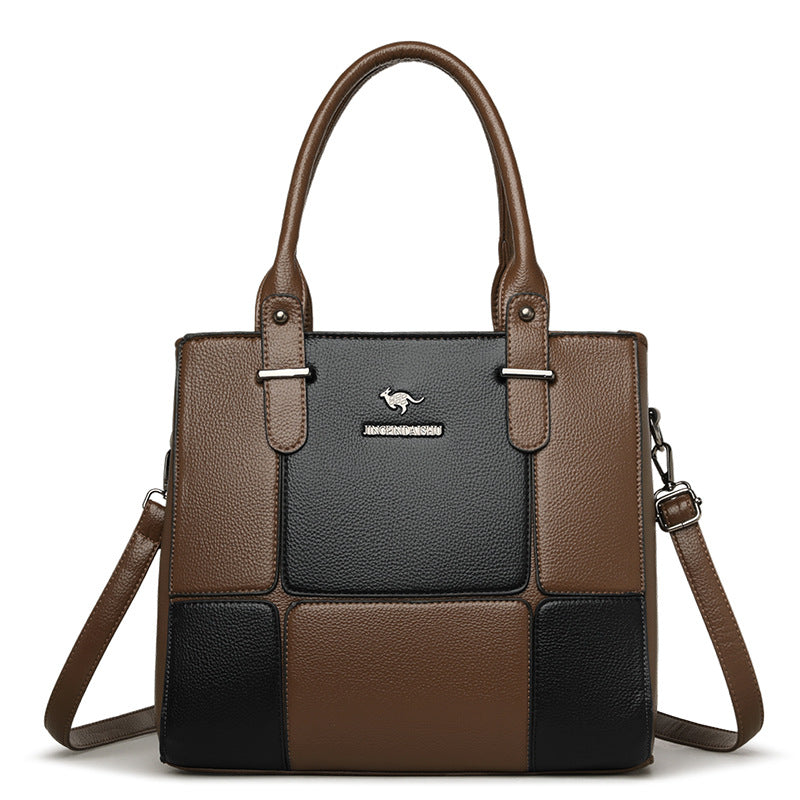 Monochrome Heritage Leather Handbag