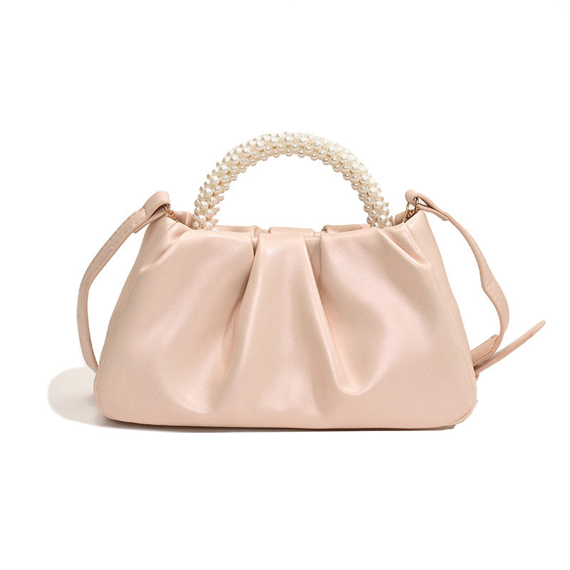 Pearl Cloud Pleated Crossbody Bag